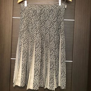 Vintage pleated cheetah print skirt